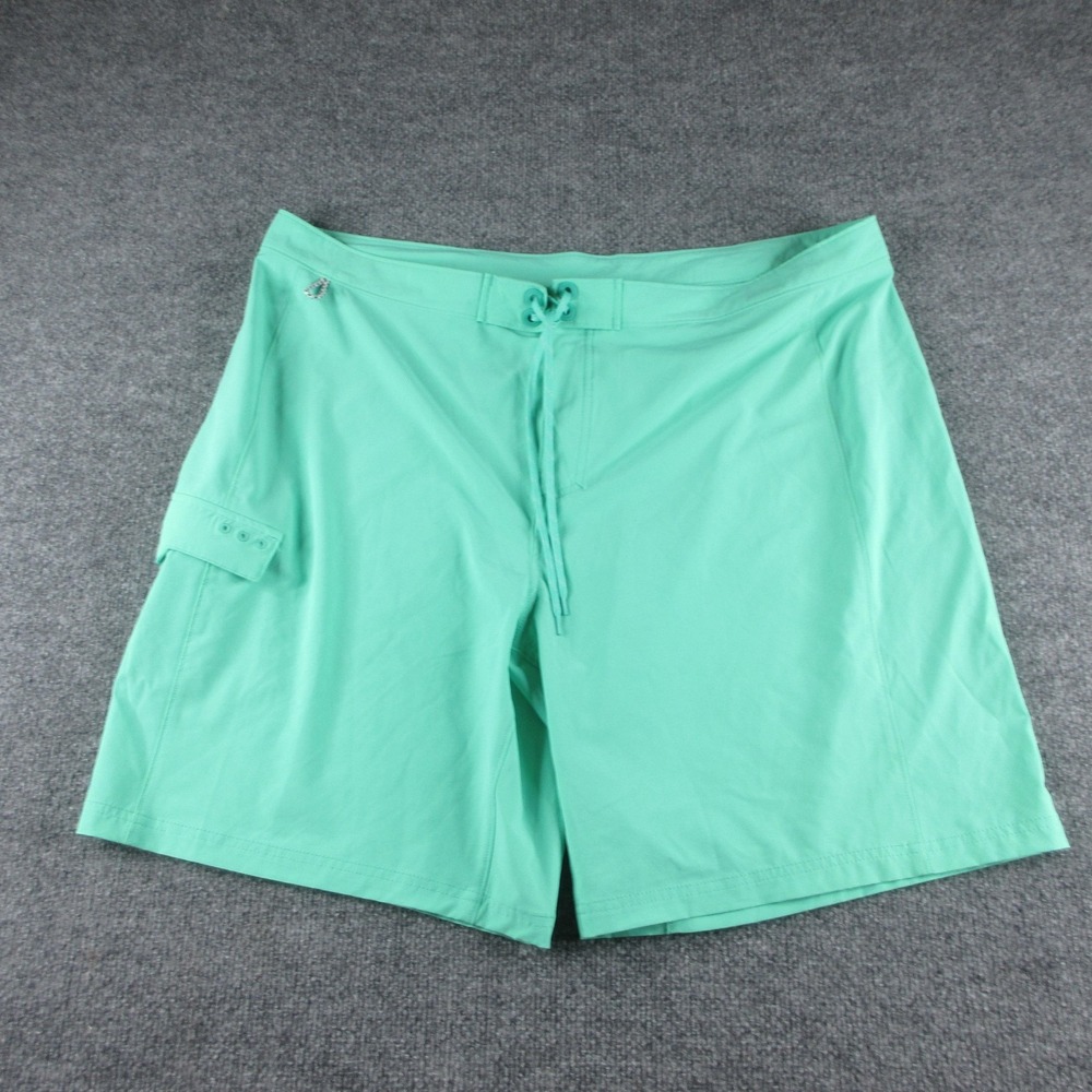 Columbia Swim Shorts Mens 42 Green Omni-Shade PFG Fishing Stretch‎ Board Trunks